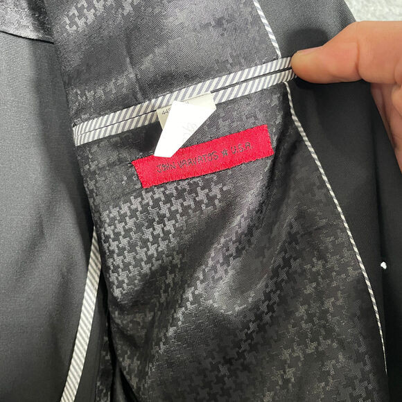 John Varvatos Blazer Mens 40R Black Performance 2 Button Sport Coat Formal Adult - Picture 5 of 12